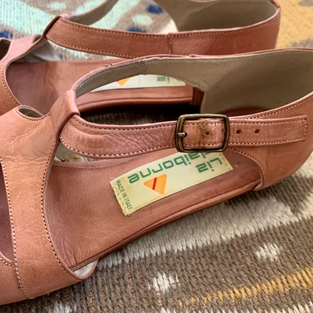 Vintage Blush Leather Liz Claiborne Loafers 7 - Picture 7 of 8